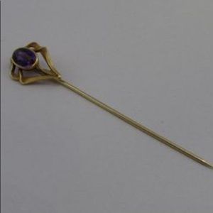 14K gold art nouveau stick pin